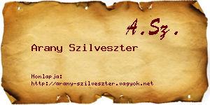 Arany Szilveszter névjegykártya